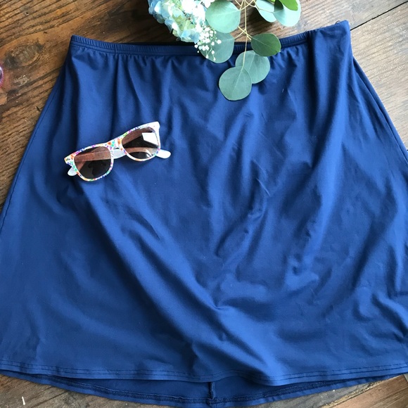 Lands' End Other - Lands’ End Dark Blue Swim Skirt Size 18W EUC